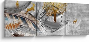 Tablou - Colaj (cu ceas) (90x30 cm)