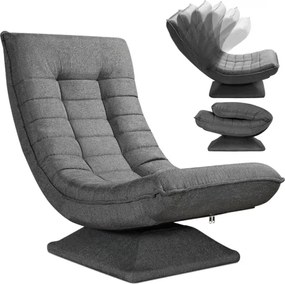 Șezlong ABERDEEN, 87x60x105cm, gri Casaria