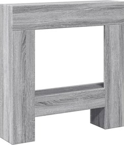 vidaXL Mască de șemineu, sonoma gri, 81x18x82 cm, lemn prelucrat