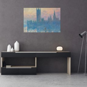 Tablou - Claude Monet, The Houses of Parliament, Sunset, reproducere (90x60 cm)