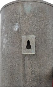 Suport lumânare vintage de perete din metal antichizat, 50x13.5x14 cm, „Applique"