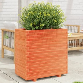 vidaXL Jardinieră grădină, maro ceruit, 70x40x72,5 cm, lemn masiv pin