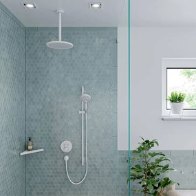 Baterie dus termostatata, Hansgrohe, ShowerSelect S, alb mat