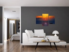 Tablou cu podul în apus de soare (90x60 cm)