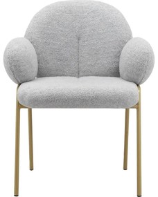 Set de scaune de sufragerie gri deschis cu cotiere 2 buc. tapițat Iwama – Støraa