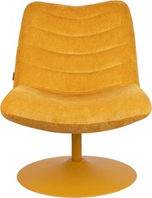 Fotoliu galben ocru cu tapițerie din catifea Bubba – Zuiver