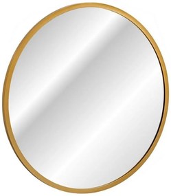 Comad Hestia oglindă 80x80 cm rotund cu iluminare auriu LUSTROHESTIA80
