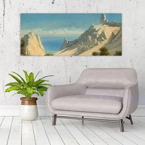 Tablou - Georg Emil Libert, View of Sommerspiret, the Cliffs of Møn, reproducere (120x50 cm)