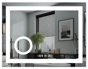 IREDA Oglindă de baie cu iluminare LED, 80 x 60 cm