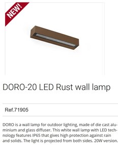 Aplica LED de exterior ambientala design modern IP65 DORO-20 maro