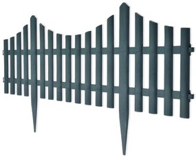 Despartitor de gazon, 17 buc., verde, 10 m