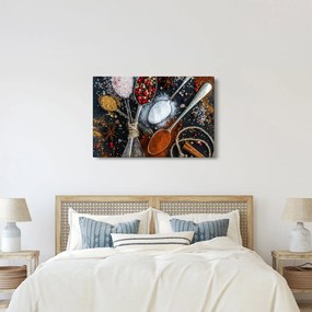 Tablou cu linguri cu condimente (90x60 cm)