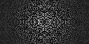 Tablou Mantala ornamentală în design alb-negru