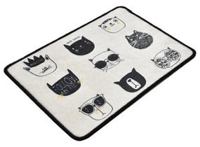 Covoraș de baie negru-bej 40x60 cm Cutie – Foutastic