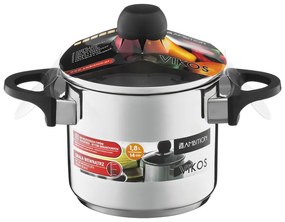 Oala inox cu capac 14cm, 1.8L, Vikos