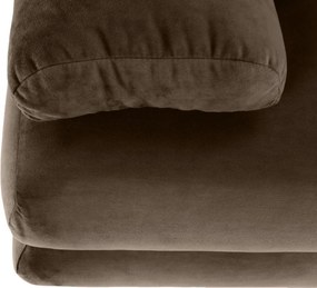 Canapea extensibilă, textil capuccino/bej, CLIV
