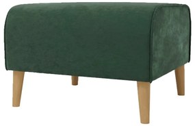 Taburet verde închis cu tapițerie din catifea Carole – Ropez