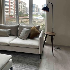 Masuta cu lampadar Decora Homs, negru,Seria lx, 40004