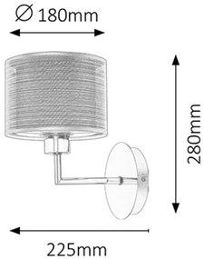 Rabalux 2628 - Aplica perete ANASTASIA E27/60W