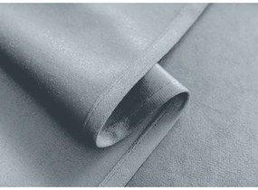 Draperii opace VELVET gri-albastru 140x250 cm (2 buc), inele metalice