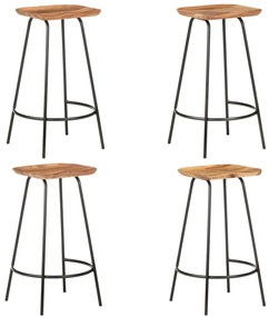 vidaXL Taburete de bar, 4 buc., lemn masiv de acacia