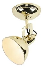 Spotlight rotund industrial auriu cu 1 lumină - Tommy