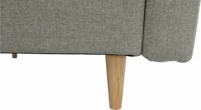 Fotoliu complet tapiţat, material textil gri, AMEDIA