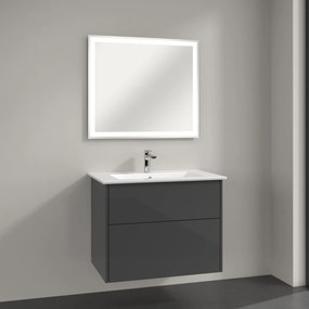 Villeroy &amp; Boch Finero lavoar cu dulap și oglindă 80 cm gri S00302FPR1