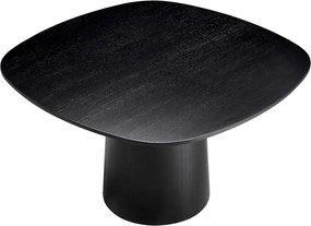 Masa design LUX Motto furnir negru, 130x130cm