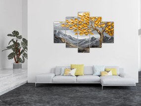 Tablou – Arbore cu frunze aurii (150x105 cm)