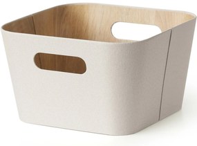 Set de 2 coșuri de depozitare Kitchisimo 27 × 27 ×16 cm, crem, M