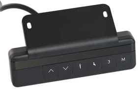Masă înălțime reglabilă OfficeTech Strong 240 x 80 cm, picioare albe, nuc
