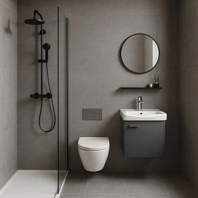 Set mobilier de baie cu lavoar Molly 40cm Grey