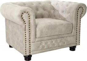 Fotoliu clasic stil englezesc Chesterfield, sampanie