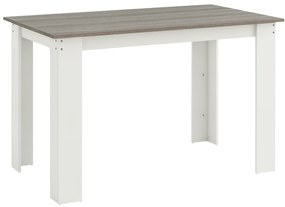 HOMCOM Masă Modernă de Dining pentru 4-6 Persoane 120x69x75 cm Gri și Alb | Aosom Romania