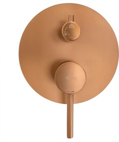 Set de duș incastrat Rea Lungo Copper Brush Auriu cu BOX
