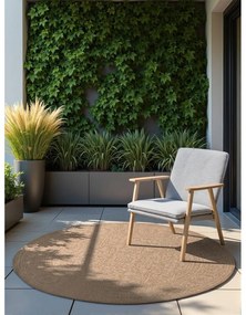 Covor pentru exterior și interior bej/fildeș rotund ø 160 cm Duet Kona – NORTHRUGS