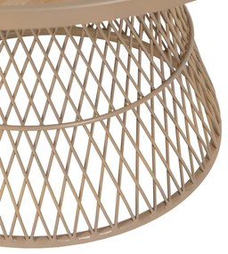 Măsuță de cafea în culoare naturală rotundă din ratan ø 70 cm – Ixia