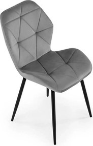 Scaun bucatarie material textil/metal K453, gri, 48x53x86 cm