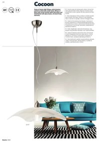 Redo 05-877 - Pendul pe cablu COCOON 1xE27/42W/230V, crem