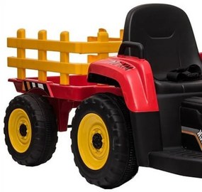 Tractor Electric XXL cu acumulator pentru copii NOVOKIDS™ Little Farmer , Cu remorca, Melodii si USB , 3-8 ani , Baterie12V, 2 Viteze, lungime 137