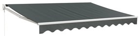 Copertina retractabila, antracit, 3,5x2,5 m, textil si aluminiu