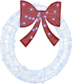 vidaXL Coroană cu 60 LED Alb rece 76 x 76 x 8,5 cm Acril