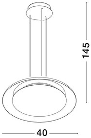 Lustra/Pendul LED design modern EPOSI alba D-40cm
