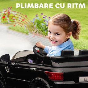 HOMCOM Mașină Electrică pentru Copii cu Motor Dublu, Suspensie și Telecomandă, 110x68x52 cm, Negru | Aosom Romania