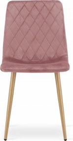 Scaun de catifea roz TURIN