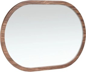 Oglinda decorativa design LUX Oval Walnut