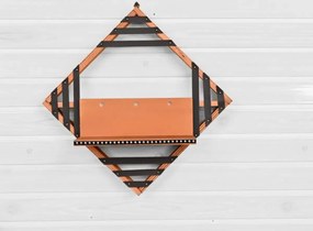 Raft de perete lemn stratificat Epsilon Homs 42 x 42 x 12 cm, maro