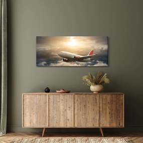 Tablou - Avion în nori (120x50 cm)