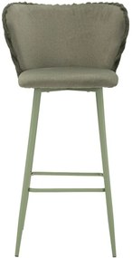 Mauro Ferretti Scaun De Bar Alaska -B- Verde Set 2 Bucăți Cm 55X58X106 (Înălțime Șezut Cm 77) | Aosom Romania